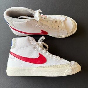 Nike Blazer hightops by Nike Athletic Club, with with red swoosh, size 7 (8 US)